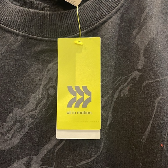 NWT All in Motion Womens Size L Sweatshirt Marble Black - Picture 4 of 6